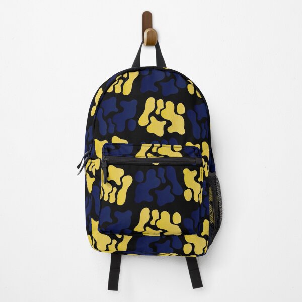 Item preview, Dark navy and dark yellow pattern with black background designed and sold by bayanabufadda.
