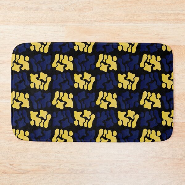Item preview, Dark navy and dark yellow pattern with black background designed and sold by bayanabufadda.