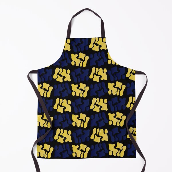 Item preview, Dark navy and dark yellow pattern with black background designed and sold by bayanabufadda.