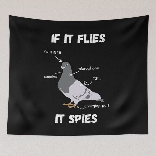 Item preview, If it flies it spies, Pigeon Conspiracy, Willow Days designed and sold by avit1.