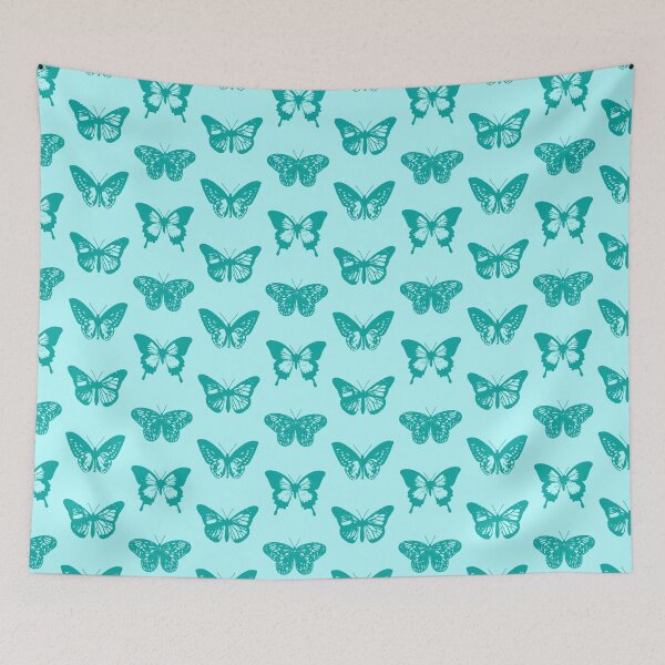 Item preview, Butterfly sketch, Aqua and Turquoise designed and sold by Marymarice.