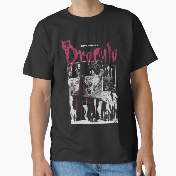 Aperçu de l'œuvre T-shirt Dracula de Bram Stoker créée et vendue par ninelivesshop.