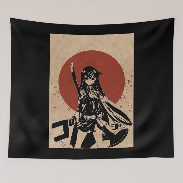 Item preview, Akame Ga Kill Akame Retro Blood Moon - Tshirt designed and sold by HoshiJuku.