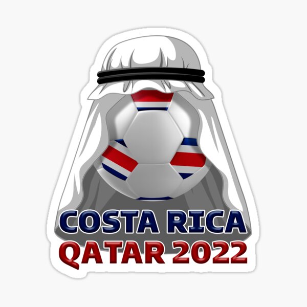 Costa Rica - Flag - Qatar 2022 Sticker by WdiCreative
