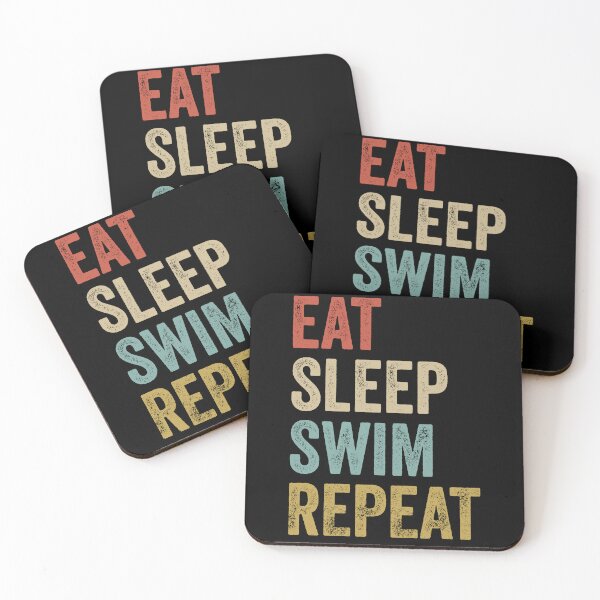 Item preview, Eat Sleep Swim Repeat Funny Swimmer designed and sold by PandaPope.