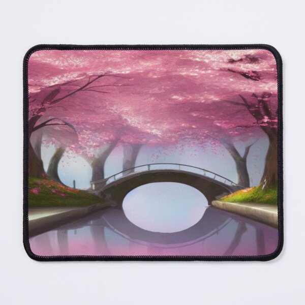 Item preview, Art of a cherry tree over a lake designed and sold by TravelingOak.