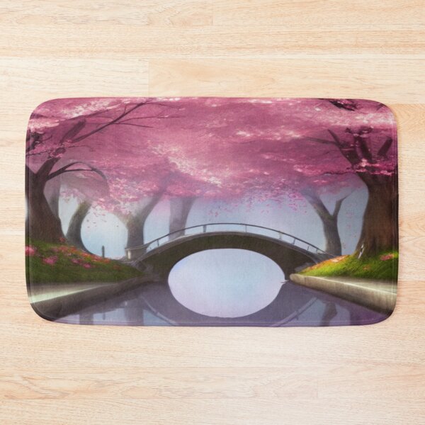 Item preview, Art of a cherry tree over a lake designed and sold by TravelingOak.
