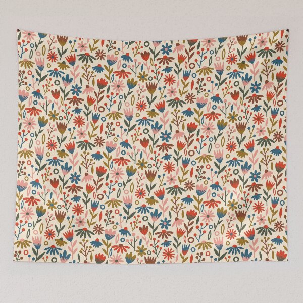 Item preview, Retro Floral Pattern designed and sold by Carrie Cantwell Art.