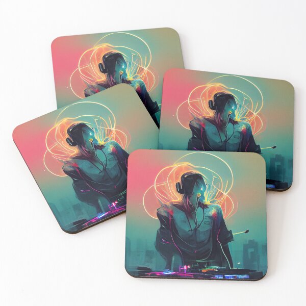 Item preview, Cyberpunk DJ playing music designed and sold by pcusine.