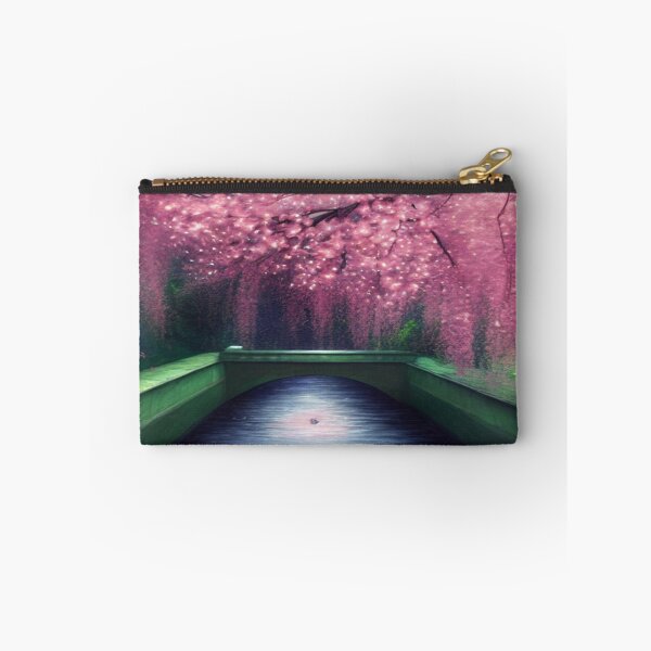 Item preview, Art of a cherry tree in a backyard designed and sold by TravelingOak.