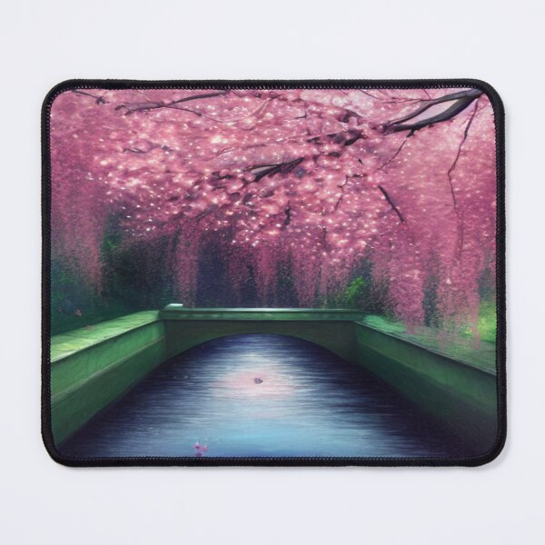 Item preview, Art of a cherry tree in a backyard designed and sold by TravelingOak.