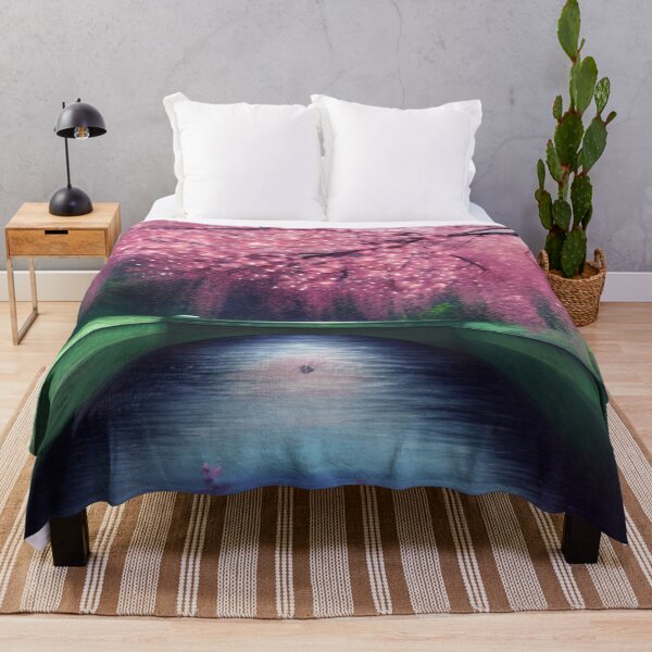 Item preview, Art of a cherry tree in a backyard designed and sold by TravelingOak.