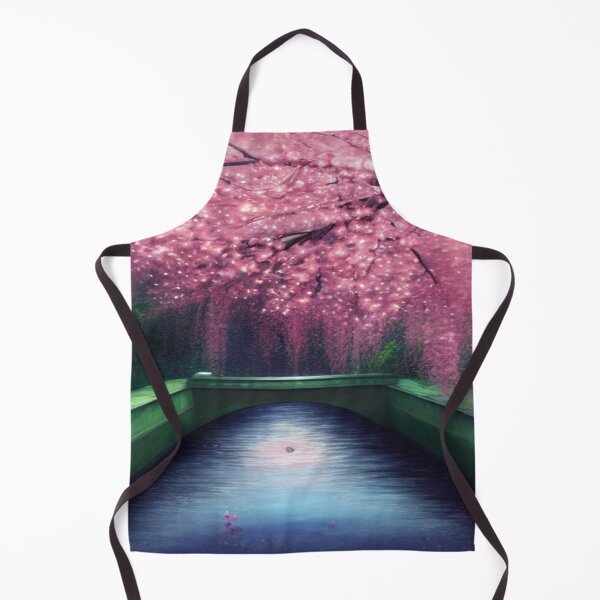 Item preview, Art of a cherry tree in a backyard designed and sold by TravelingOak.