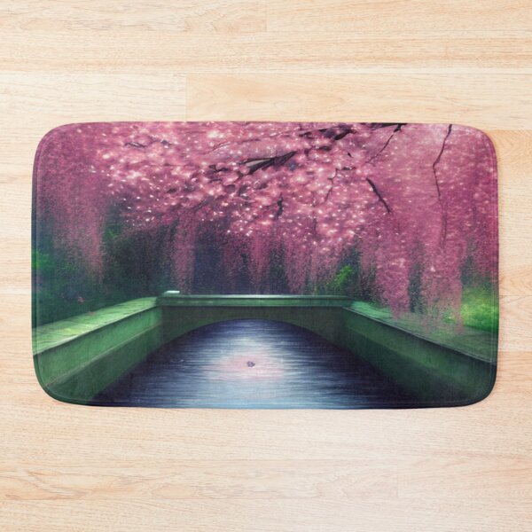 Item preview, Art of a cherry tree in a backyard designed and sold by TravelingOak.