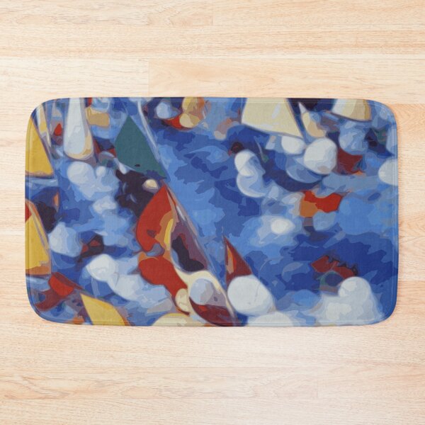 Item preview, Sailboating Painting Abstract Illustration Puffy Waves designed and sold by Nonshape.