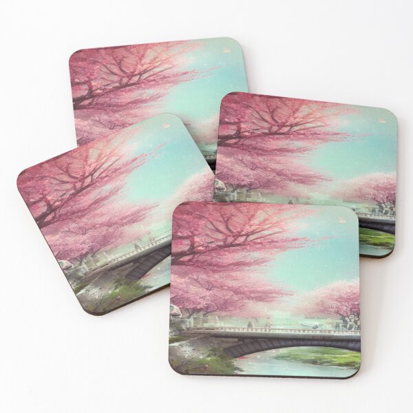 Item preview, Art of cherry trees blossoming in a public garden designed and sold by TravelingOak.