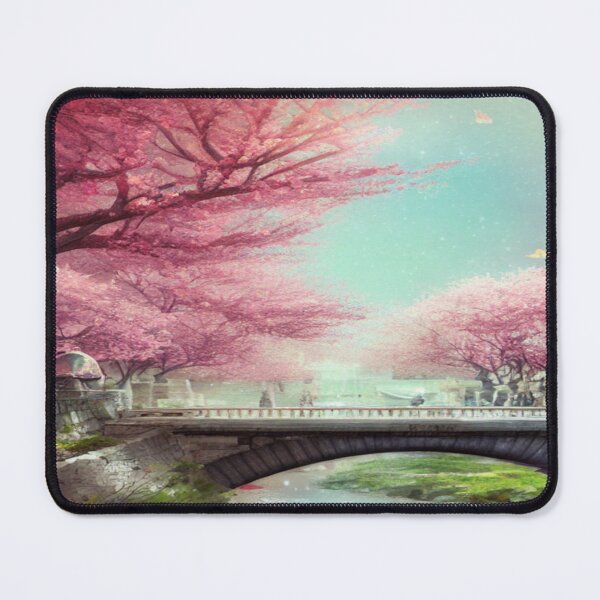 Item preview, Art of cherry trees blossoming in a public garden designed and sold by TravelingOak.