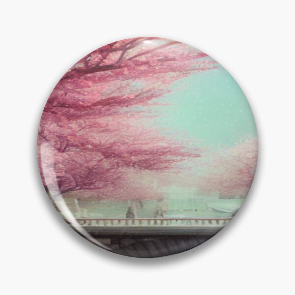 Item preview, Art of cherry trees blossoming in a public garden designed and sold by TravelingOak.