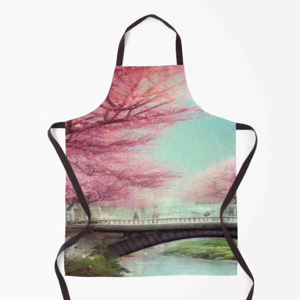 Item preview, Art of cherry trees blossoming in a public garden designed and sold by TravelingOak.