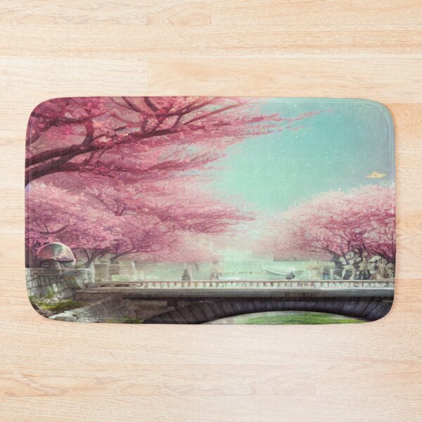 Item preview, Art of cherry trees blossoming in a public garden designed and sold by TravelingOak.