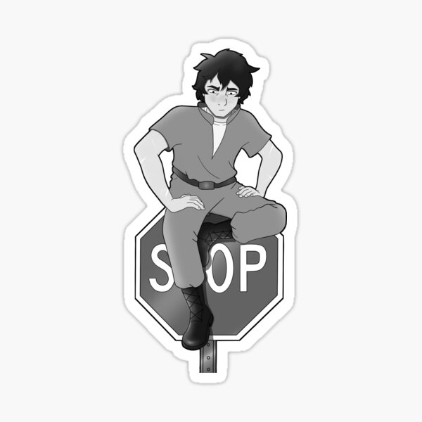Jax on Stop Sign Sticker