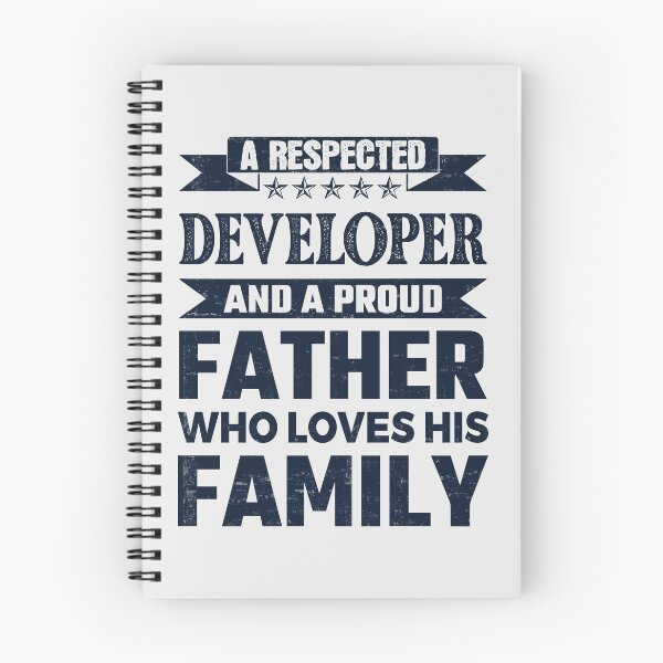 Item preview, A Respected Developer And A Proud Father Who Loves His Family Father's Day Gift Idea Developer Quotes Developer Funny Gift idea Funny Developer designed and sold by Mmmm3344.