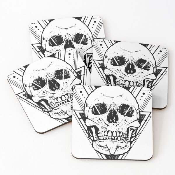 Item preview, Geometric skull tattoo designed and sold by Febry-Art.