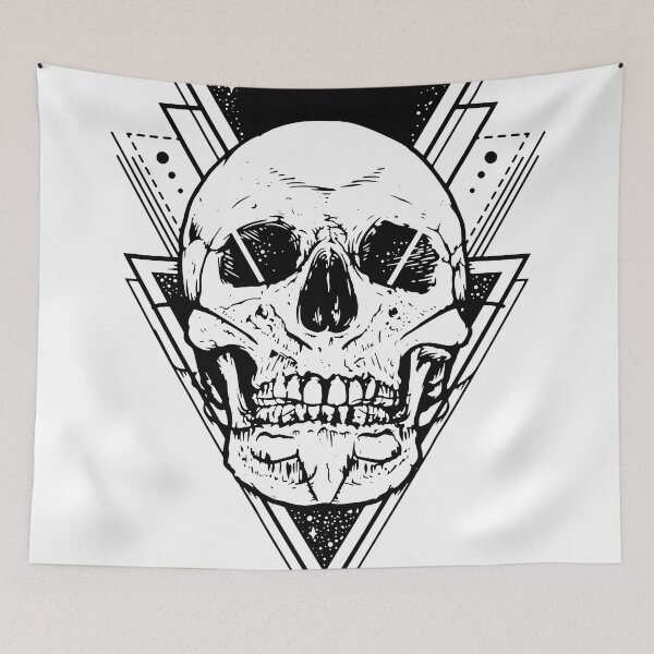 Item preview, Geometric skull tattoo designed and sold by Febry-Art.