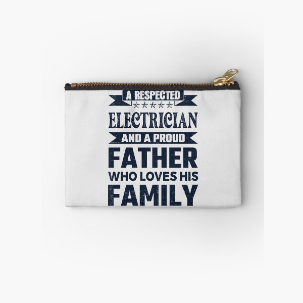 Item preview, A Respected Electrician And A Proud Father Who Loves His Family Father's Day Gift Idea Electrician Quotes Electrician Funny Gift idea Funny Electrician designed and sold by Mmmm3344.