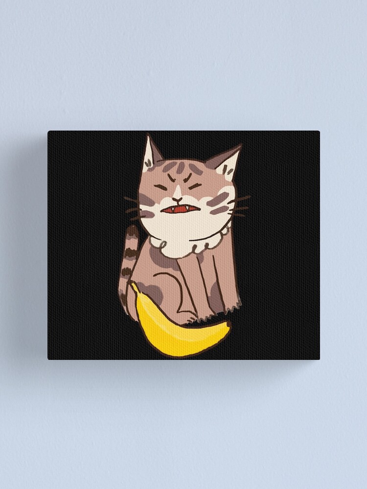 Cat Scared by Cucumber, Cursed Cat Images Poster for Sale by printify