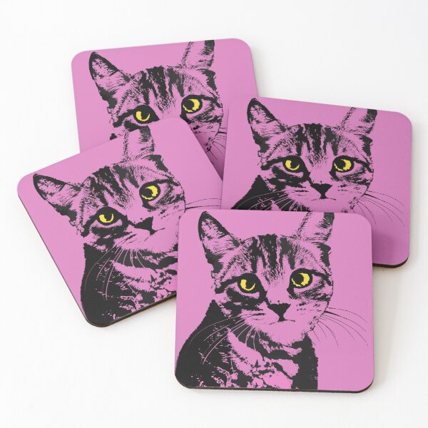 Item preview, Tabby Cat in Pink Design - Pet Pop Art - Animal Pop Art designed and sold by StudioFlea.
