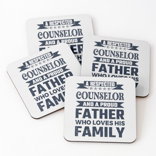 Item preview, A Respected Counselor And A Proud Father Who Loves His Family Father's Day Gift Idea Counselor Quotes Counselor Funny Gift idea Funny Counselor designed and sold by Mmmm3344.