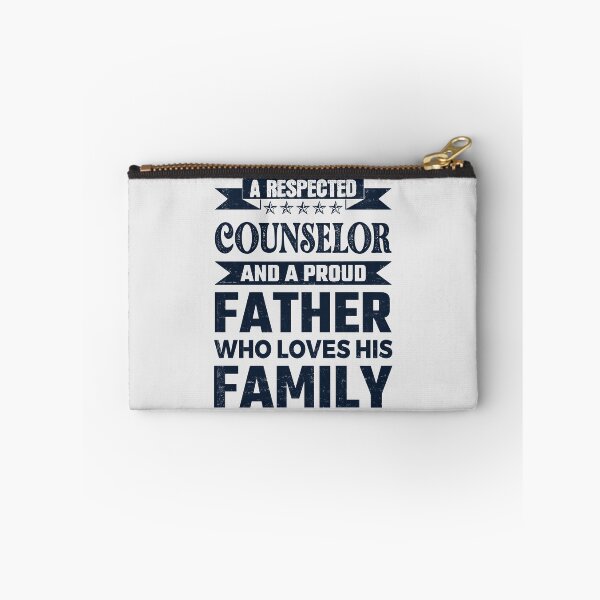 Item preview, A Respected Counselor And A Proud Father Who Loves His Family Father's Day Gift Idea Counselor Quotes Counselor Funny Gift idea Funny Counselor designed and sold by Mmmm3344.