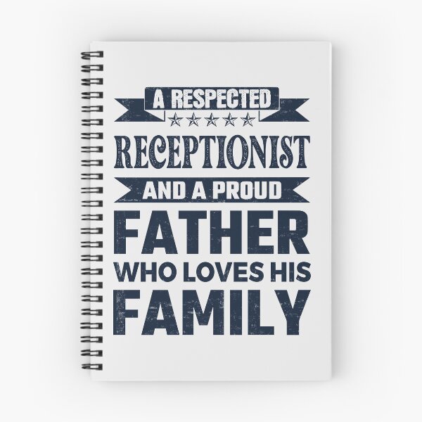 Item preview, A Respected Receptionist And A Proud Father Who Loves His Family Father's Day Gift Idea Receptionist Quotes Receptionist Funny Gift idea Funny Receptionist designed and sold by Mmmm3344.