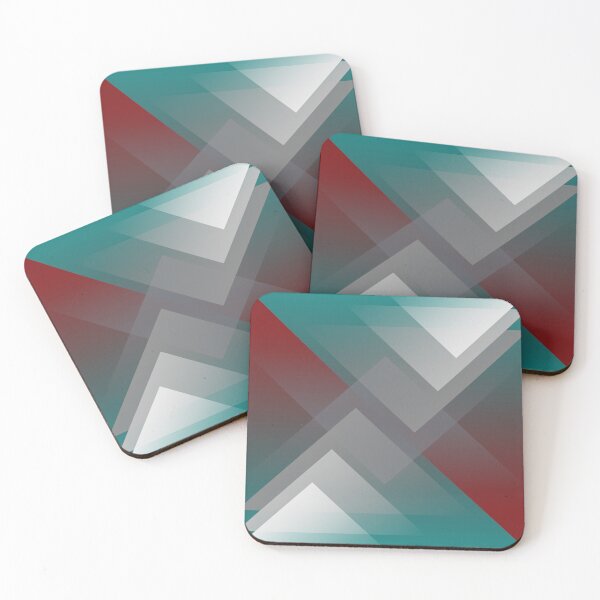 Item preview, Teal burgundy gray symmetry designed and sold by feiermar.