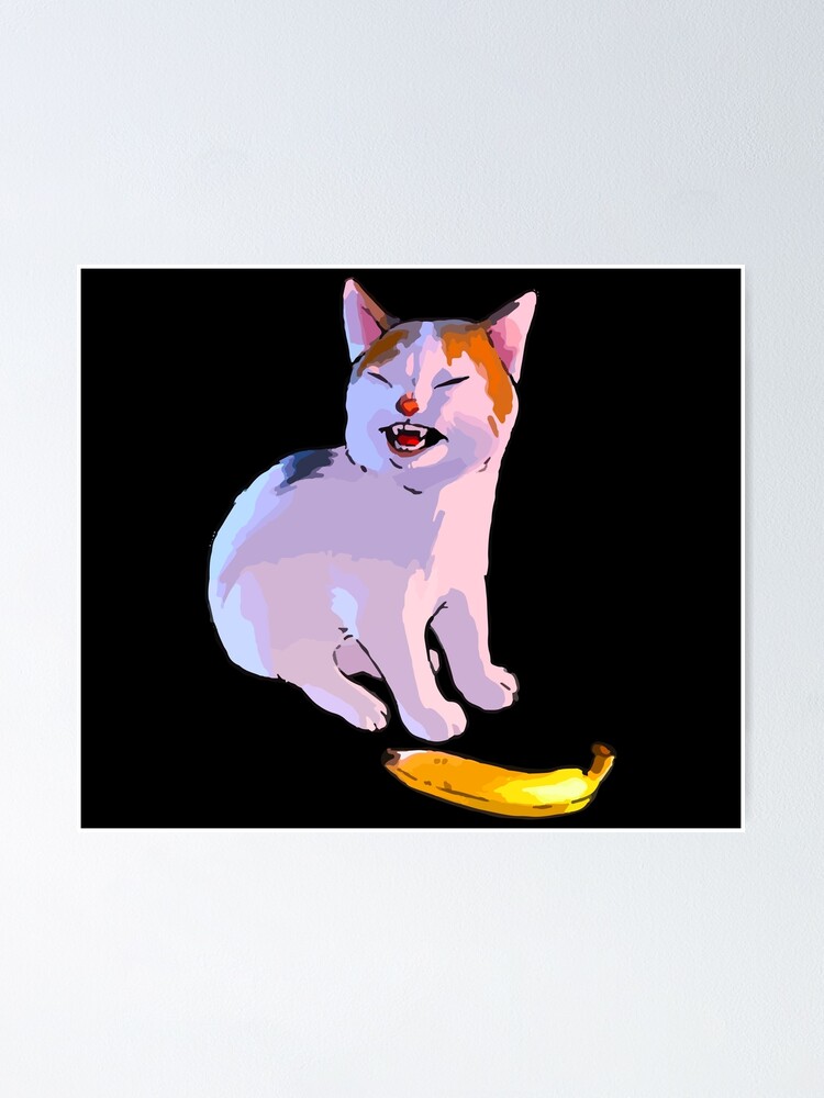 Cat No Banana Angry Cat Meme - Cat No Banana - Posters and Art Prints