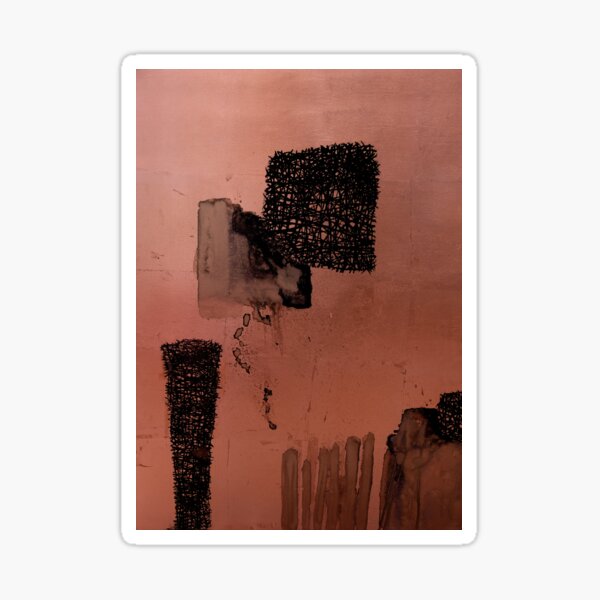 Copper black abstract Sticker