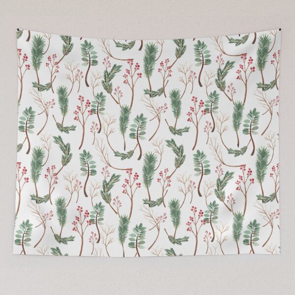 Item preview, Christmas floral pattern designed and sold by reka88.