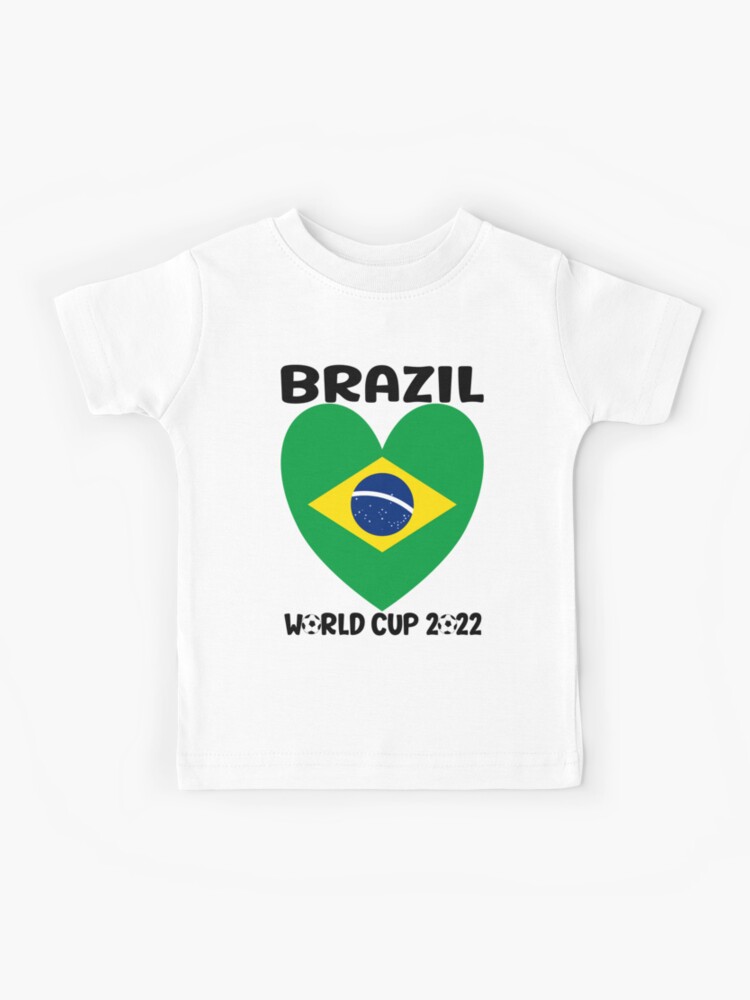 Brazil Soccer Jersey 2022 World Brazilian Football Fan Kids T-Shirt