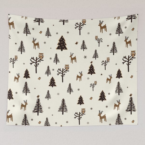 Item preview, Super cute beige Christmas pattern designed and sold by reka88.