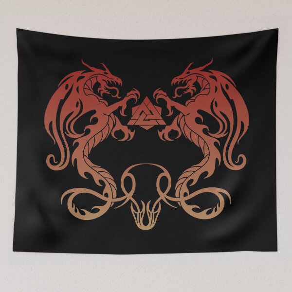 Item preview, Celtic Dragons With Valknut designed and sold by FantasySkyArt.