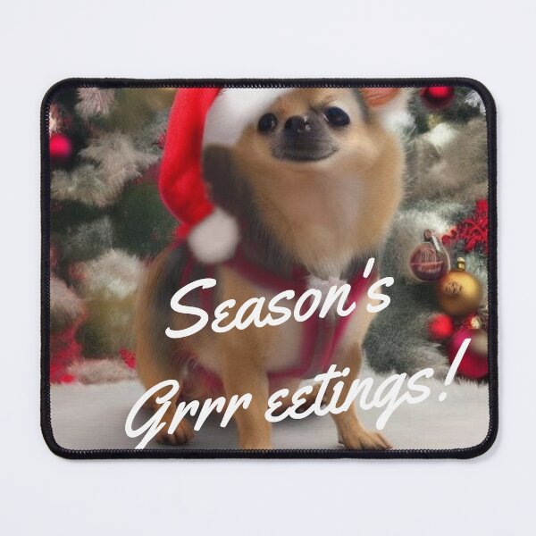Item preview, Season's greetings chihuahua  designed and sold by ArtySaxon.