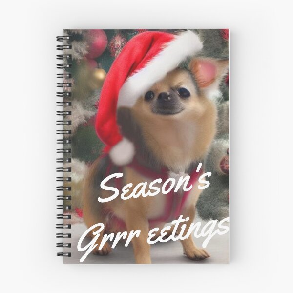 Item preview, Season's greetings chihuahua  designed and sold by ArtySaxon.