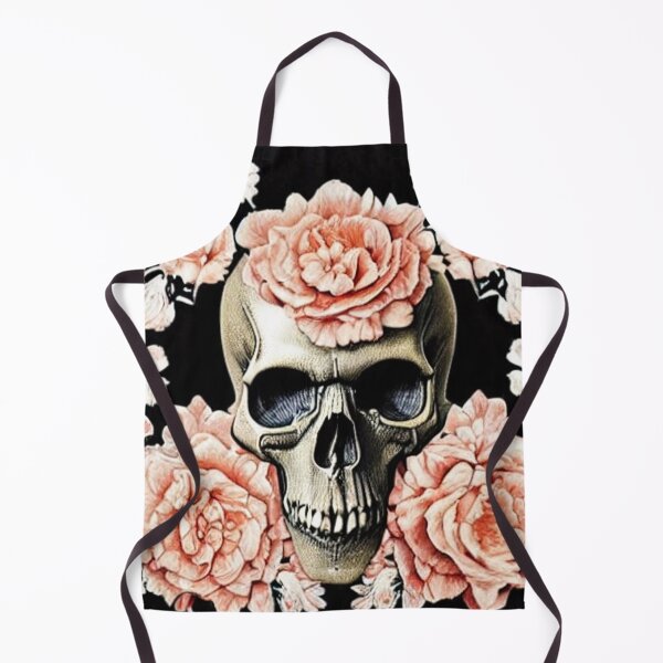 Item preview, Victorian Ghotic Floral Skull, skull with floral, red roses designed and sold by ValleyDream.