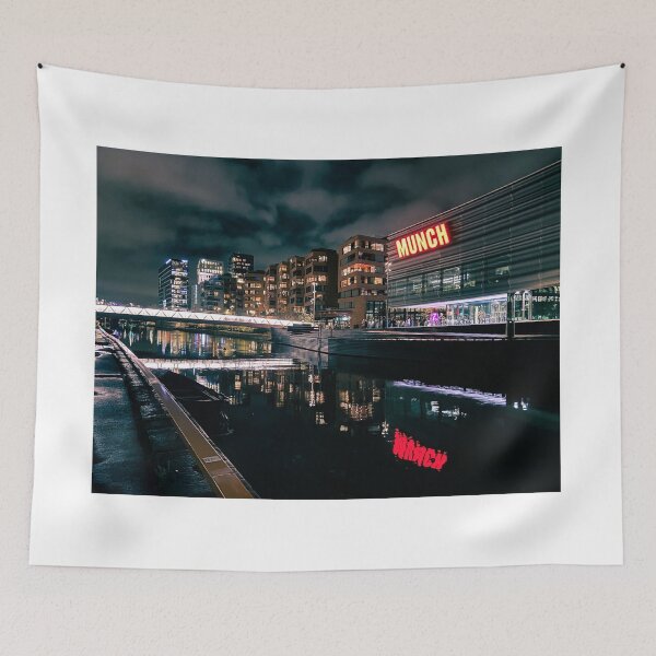 Item preview, Munch museum at night designed and sold by TimConstable.