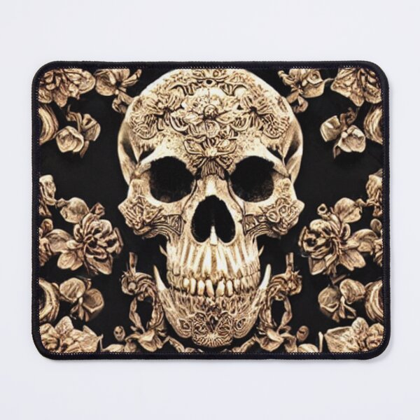 Item preview, Victorian Ghotic Floral Skull, skull with floral designed and sold by ValleyDream.