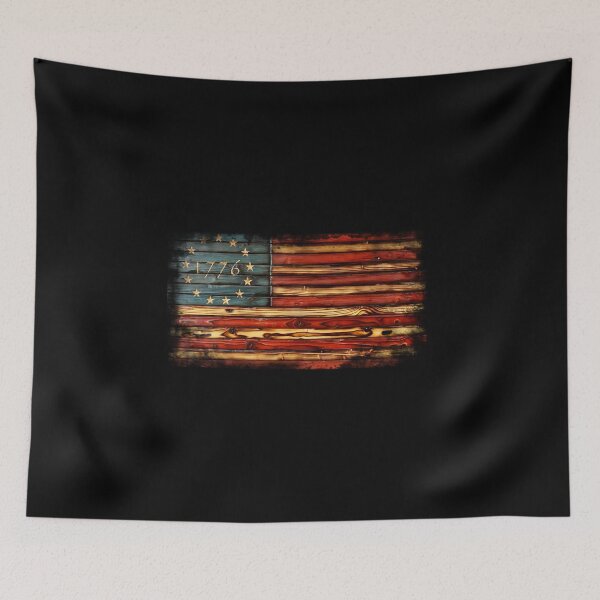 Item preview, Wooden 1776 American Flag Distressed designed and sold by BlackGrain.