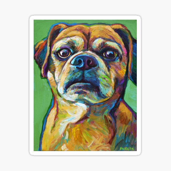 Cute Puggle--Part Pug Part Beagle Sticker