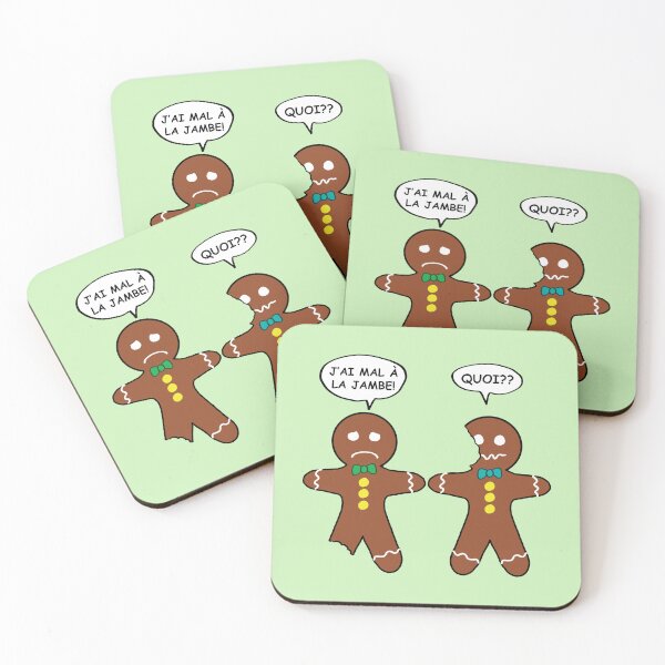 Item preview, My Leg Hurts Gingerbread Cookie in French designed and sold by ironydesigns.