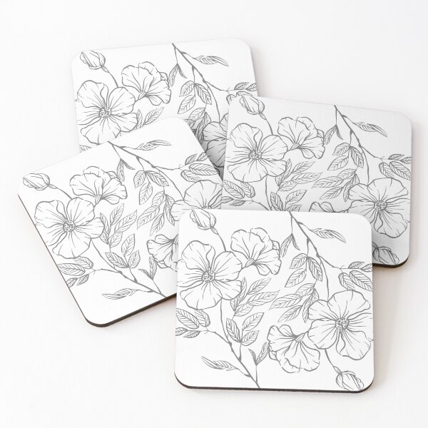 Item preview, Classic White and Black Flowers in Floral Arrangement designed and sold by designlee.